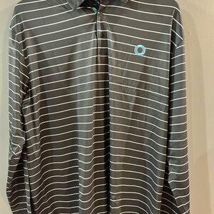 Gray Striped Polo Shirt. Phish donut